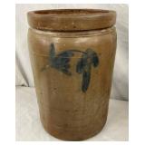 2G. VA POTTERY JAR W/ BLUE COBALT
