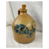 EARLY 1G. PA POTTERY JUG W/ BLUE COBALT