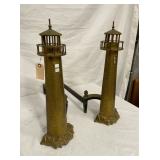 VERY UNUSUAL SET ANDIRONS