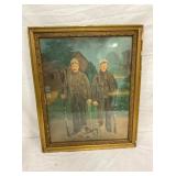 ERLY FRAMED HUNTING SCENE 19X23