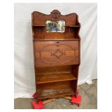 W/ CARVINGS AND BEVELED MIRROR