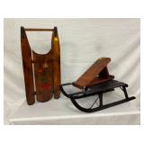 PRIMITIVE SLEDS, SHOE SHINE STOOL