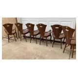 NICE SET MATCHING OAK BILLIARD CHAIRS