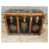 LEATHER TRUNK W/ GRIFFINS