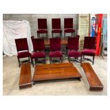 ORNATE HORNER 11PC WALNUT DINING SET 