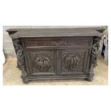 EARLY ORNATE WALNUT SIDEBOARD