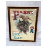 PABST BOCK BEER EASEL BACK 22X28 