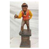 ORIG. CAST BLACK AMERICANA HITCHING POST 34X10