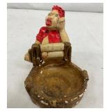 4" BLACK AMERICANA ASH TRAY