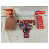 OLD STOCK DAISY CAPS,CANTEEN,HANDCUFFS