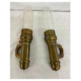 PAIR EARLY STAGE COACH LANTERNS