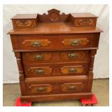 UNUSUAL WALNUT VICTORIAN CHEST