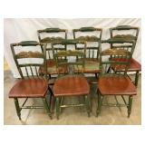 SET (6) HITCHCOCK TOIL PAINTED CHAIRS