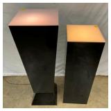 MID CENTURY LIGHTED PEDESTALS