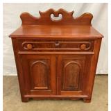WALNUT WASHSTAND W/ SPLASH