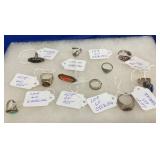 VARIOUS STERLING RINGS