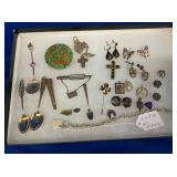 VARIOUS STERLING ITEMS, SPOONS,JEWELRY