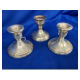 25.6 OZ STERLING CANDLE HOLDERS