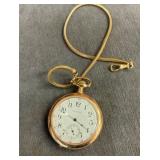 WALTHAM POCKET WATCH W/ 25YR CASE