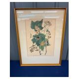 BLACK AND YELLOW WARBLER PAINTING 21X27