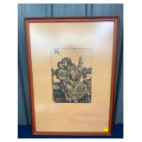 EARLY DRAWING SIGNED 21X29