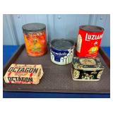 VARIOUS LUZIANNE CANS, OCTAGON, OTHERS