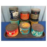 VARIOUS EARLY COFFEE CANS