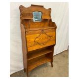 W/ BEVELED MIRROR, BOOKSHELF BASE