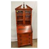 MAH. SECRETARY W/ SERPENTINE DRWERS