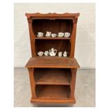 CHILDS STEPBACK CUPBOARD W/ TEA SET