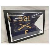 FRAMED #321 F FLAG 28X19 REPLICA