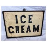 WOODEN ICE CREAM SIGN 19X4