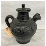 VERY ORNATE EARLY FIGURAL TEAPOT