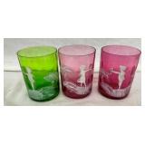 4" MARY GREGORY WATER GLASSES