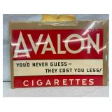 CB AVALON CIGARETTES SIGN 17X11