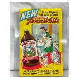 DIXIE WHITE BLEACHES ADV. SIGN 7X10
