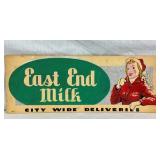 EAST END MILK SIGN 19X8
