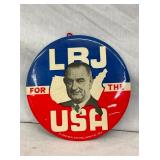 9IN. 1964 LBR POLITICAL SIGN 