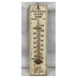 WOODEN FARMERS STATE BANK THERMOMETER 