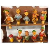 FIGURAL CARVED CORK STOPPERS