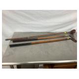 WOODEN SHAFT GOLF CLUBS