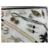 VINTAGE NECKLACES, EARRINGS, ETC