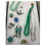 VINTAGE EARRINGS, NECKLACES