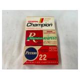 PETERS, REMINGTON,22 S 50RDS EACH