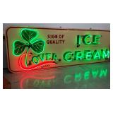 NICE NEON ICE CREAM PORC. SIGN