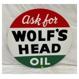 DST 1957 OLD STOCK 36" WOLFS HEAD SIGN