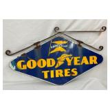 DSP GOODYEAR SWINGER SIGN W/ BRACKET
