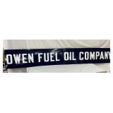 2PC. SSP OWEN FUEL OIL COMPANY SIGN