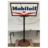 DSP MOBILOIL SIDE WALK SIGN W/ BASE