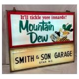 MOUNTAIN DEW LIGHTUP CAN SIGN STAR NC